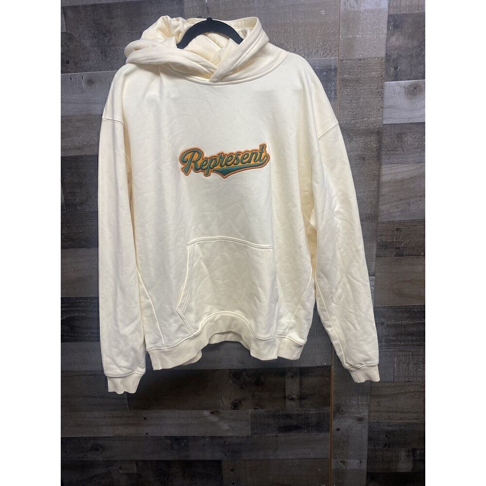 Represent hoodie‎ Size Large Pale Yellow Soft NEW - Picture 1 of 7